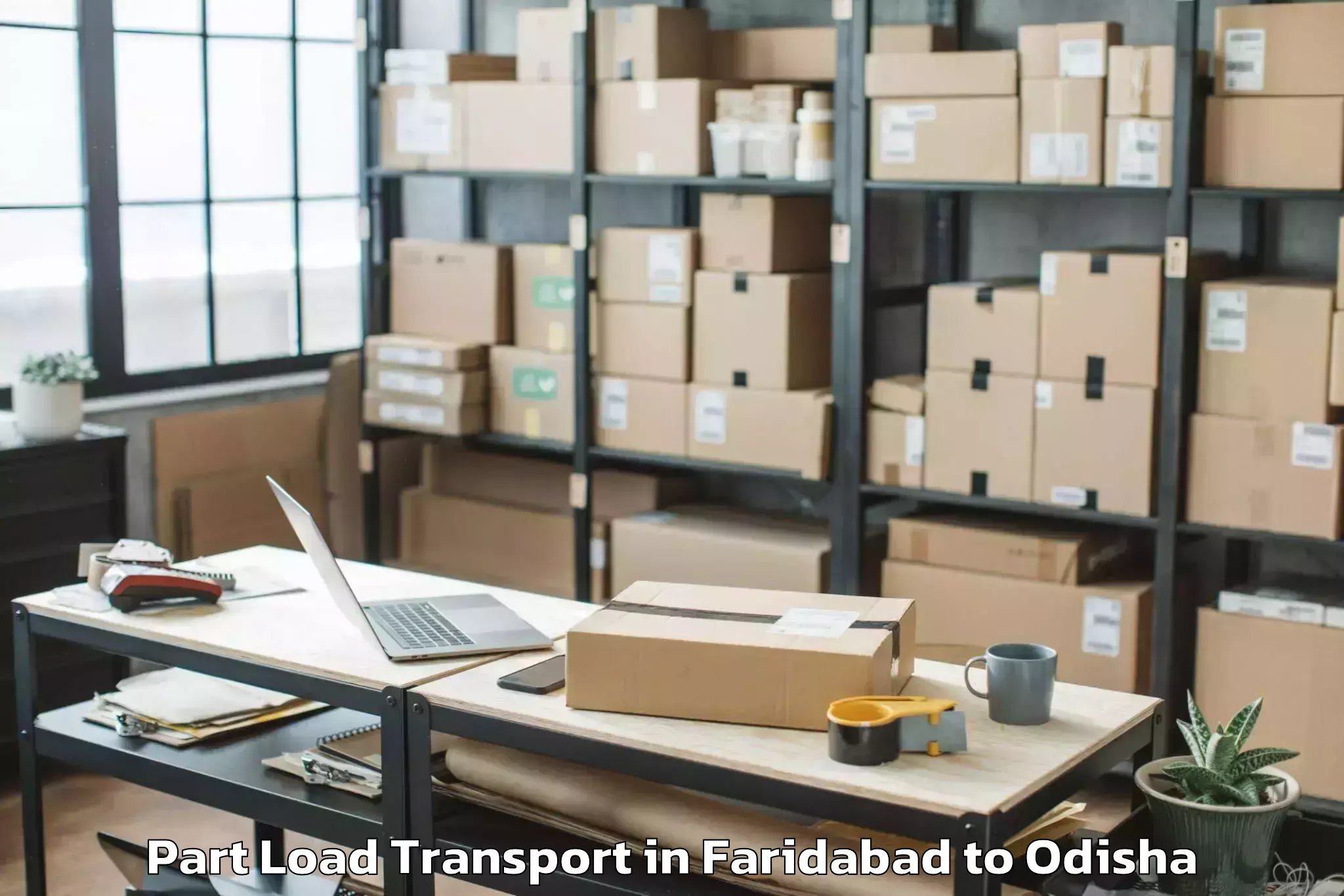 Book Faridabad to Keonjhar Part Load Transport Online